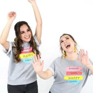The Happy Planner Lifestyle 'Spread Some Happy Today' Cotton Sweatshirt Top